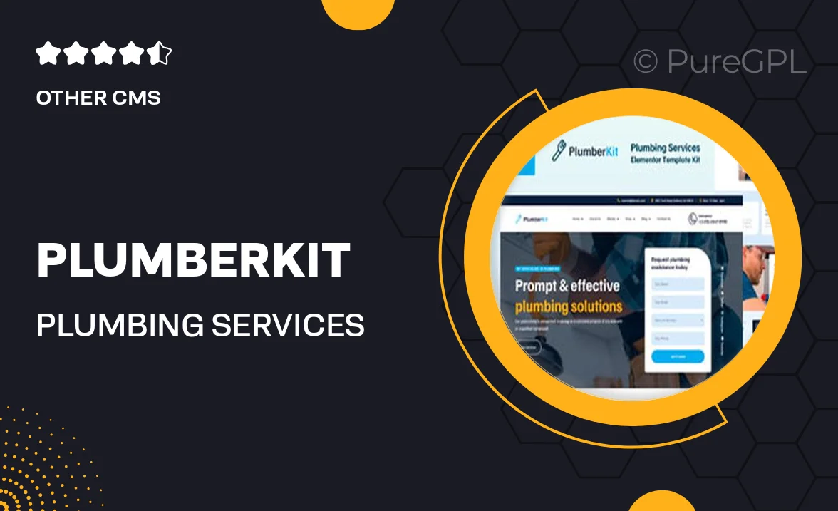 PlumberKit – Plumbing Services Elementor Template Kit