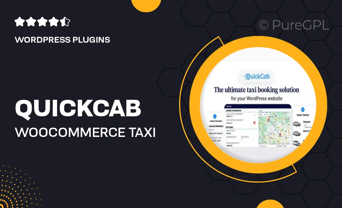 QuickCab – WooCommerce Taxi Booking Plugin