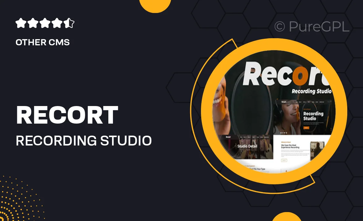 Recort – Recording Studio Elementor Template Kit