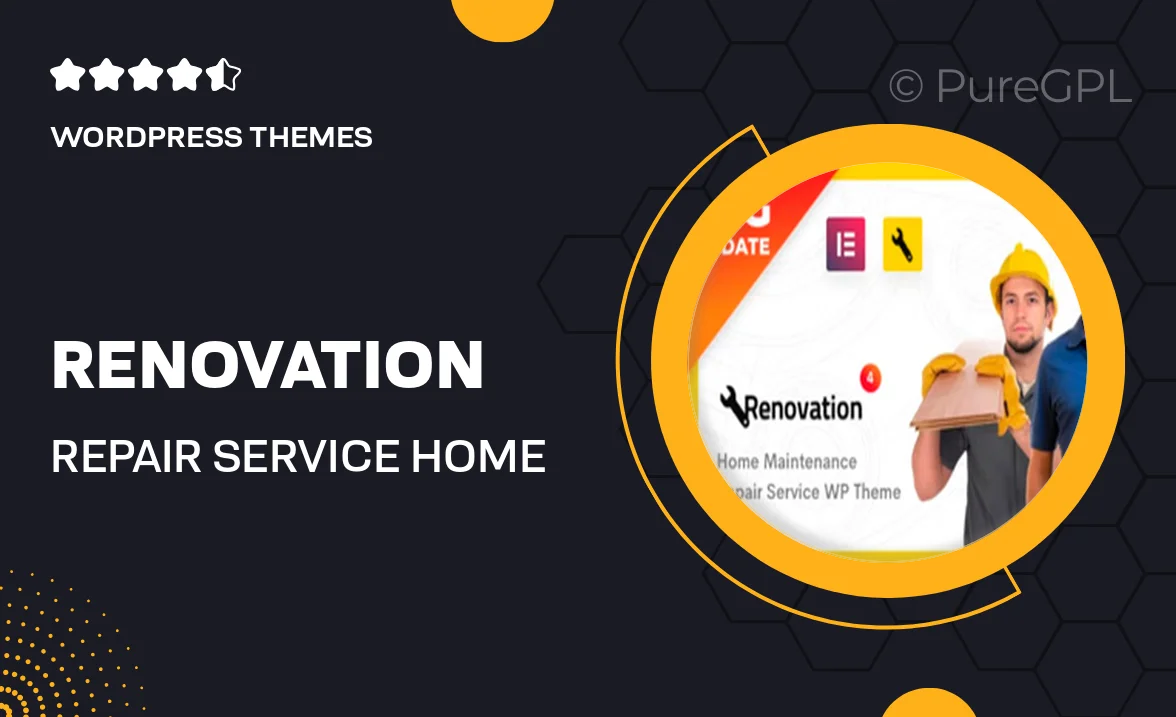 Renovation – Repair Service, Home Maintenance Elementor WP Theme