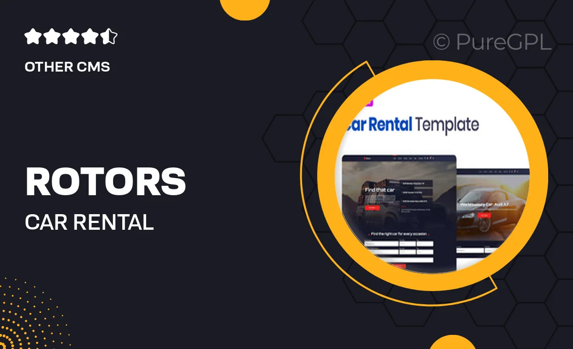 Rotors – Car Rental Elementor Template Kit