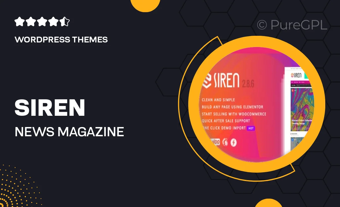 Siren – News Magazine Elementor WordPress Theme