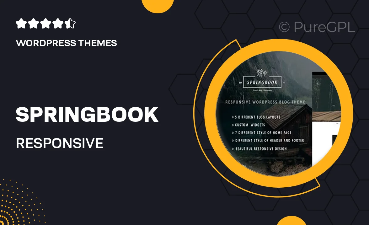 Springbook – Responsive WordPress Blog Travel Photography Theme