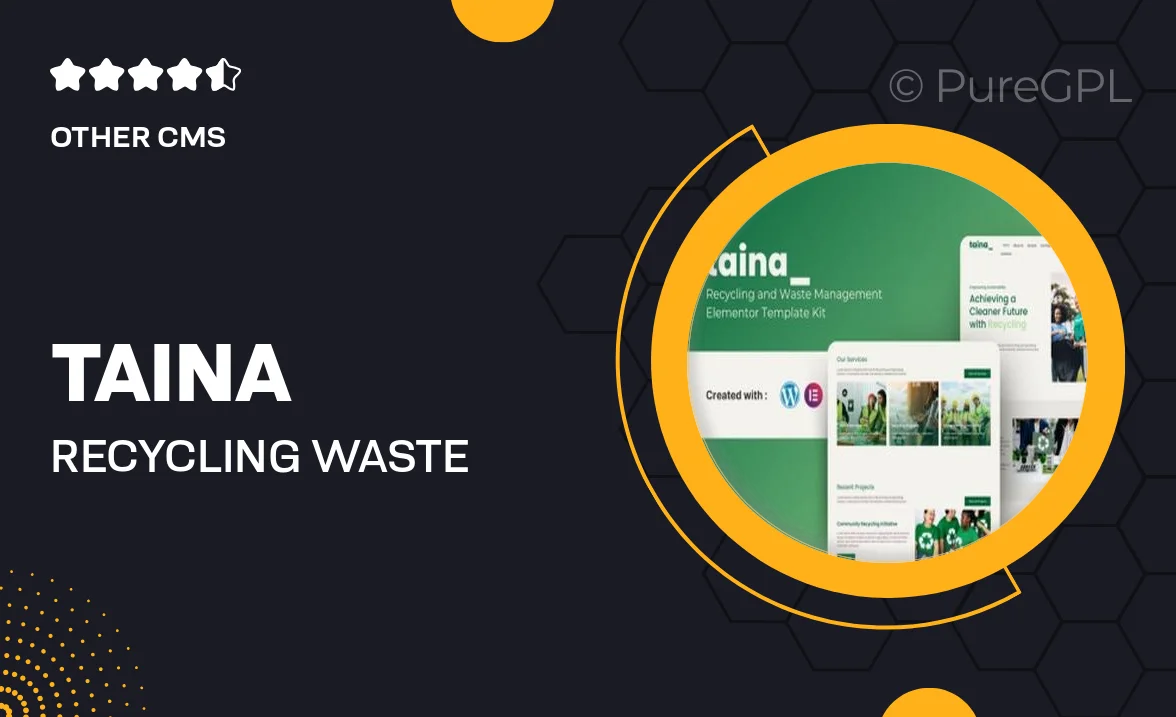 Taina – Recycling & Waste Management Elementor Template Kit