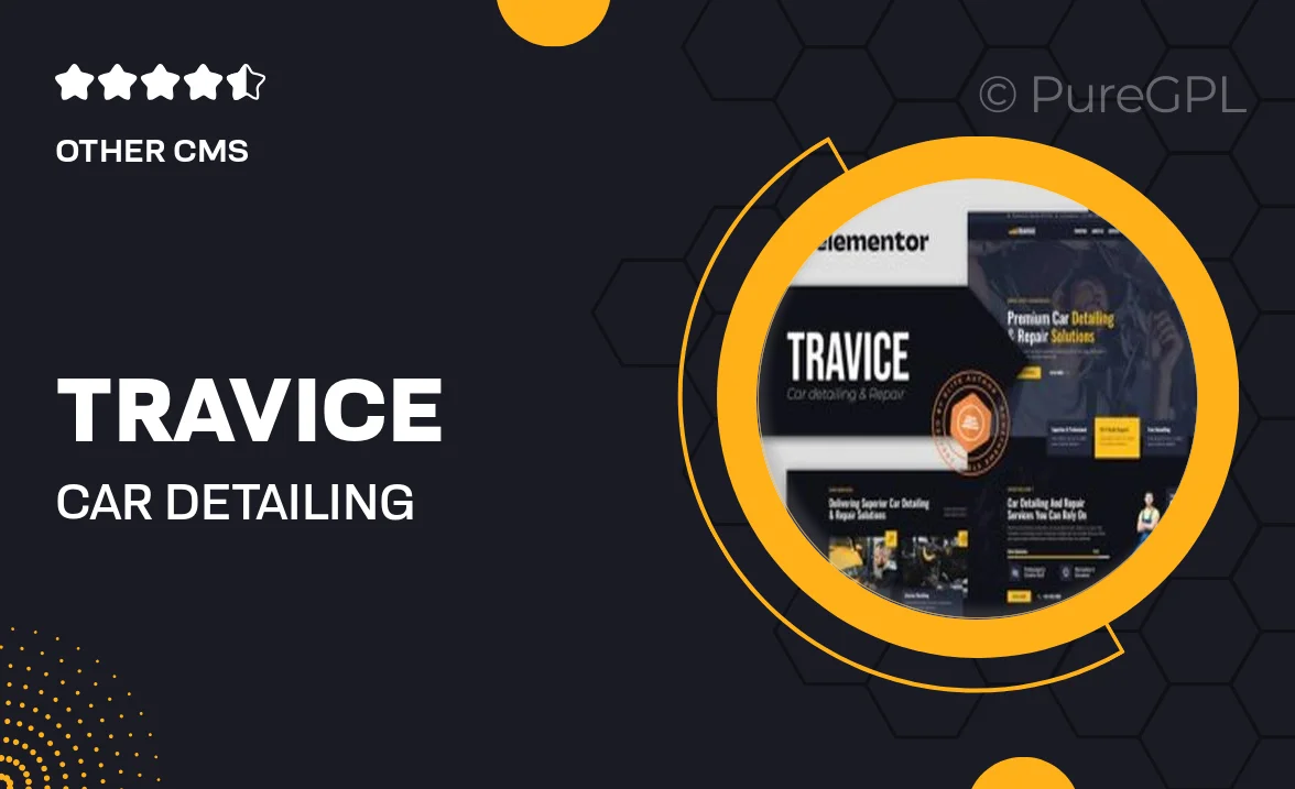 Travice – Car Detailing Service & Car Repair Elementor Template Kit