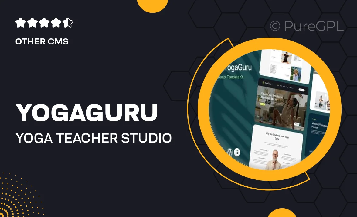 YogaGuru – Yoga Teacher & Studio Elementor Template Kit