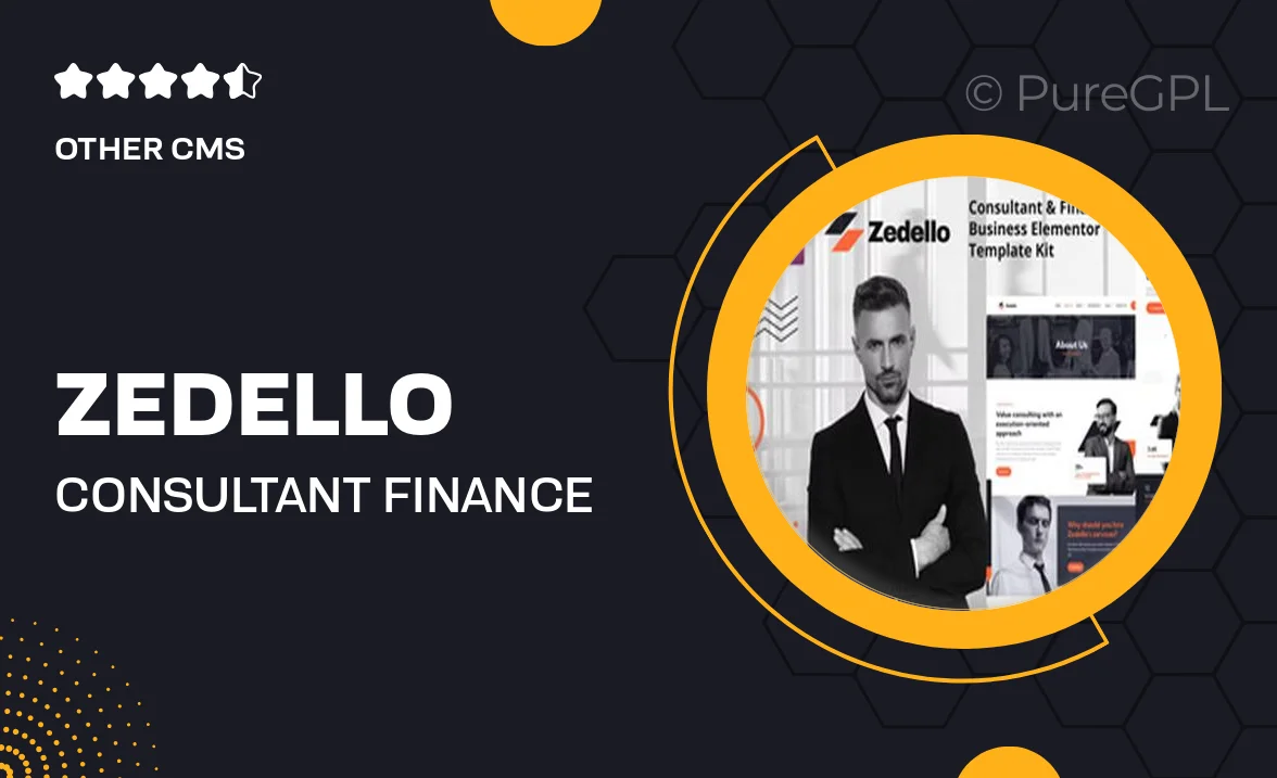 Zedello – Consultant & Finance Business Elementor Template Kit