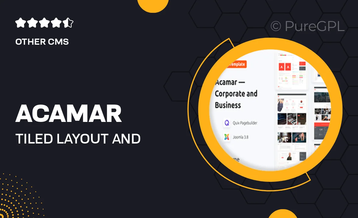 Acamar — Tiled Layout and Clean Design Responsive Joomla Template