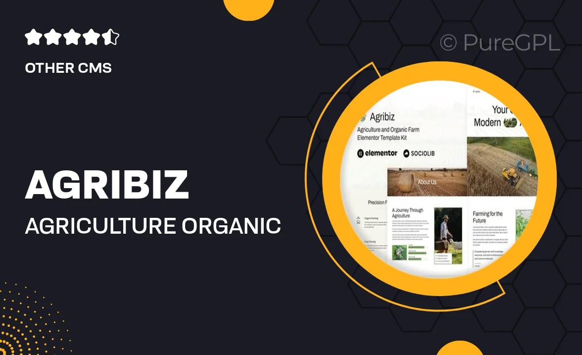 Agribiz – Agriculture & Organic Farm Elementor Template Kit