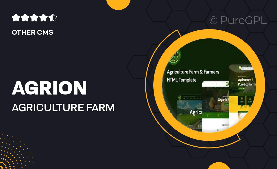 Agrion – Agriculture Farm & Farmers Template Kit