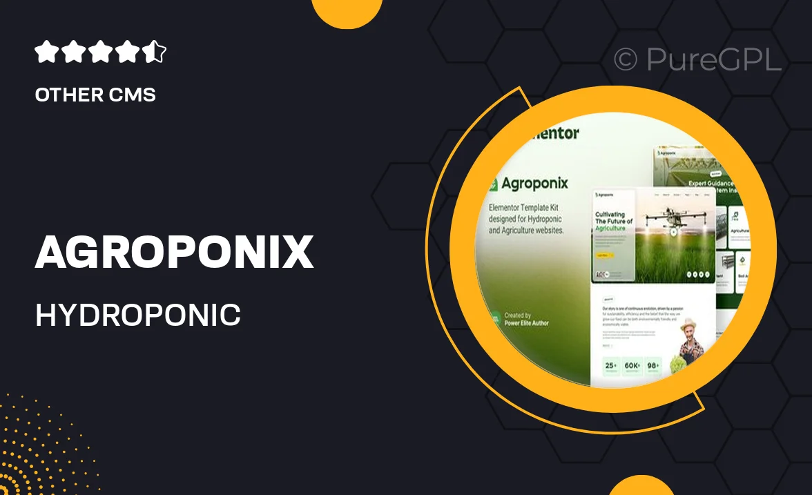 Agroponix – Hydroponic & Agriculture Elementor Template Kit