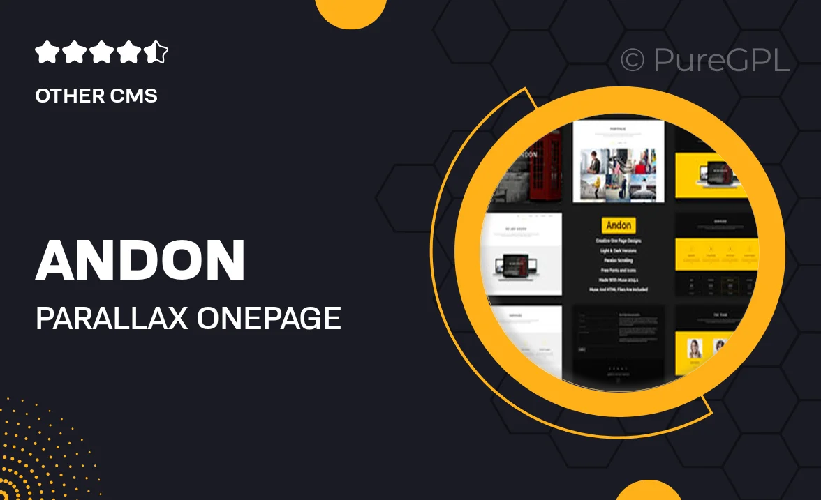 Andon – Parallax Onepage Muse Template