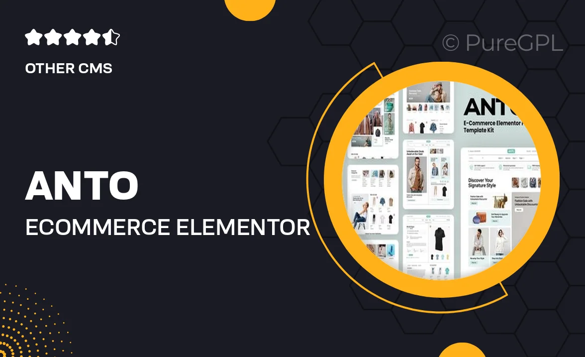 Anto – E-Commerce Elementor Pro Template Kit