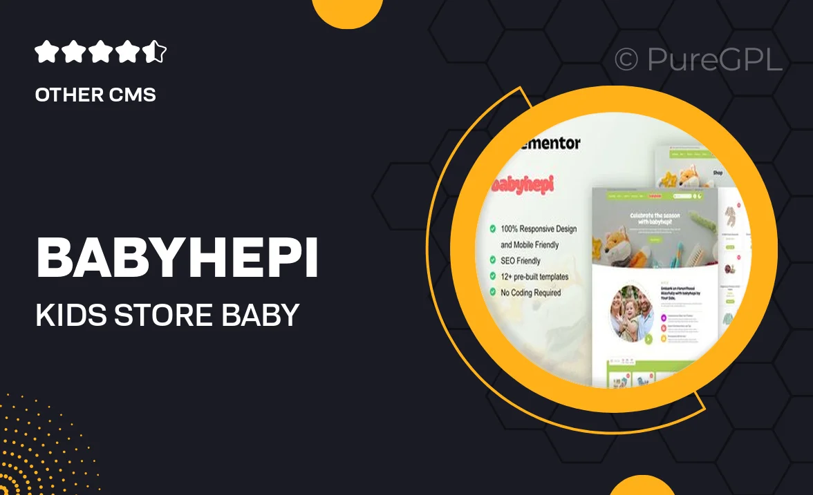 BabyHepi – Kids Store & Baby Shop Elementor Template Kit