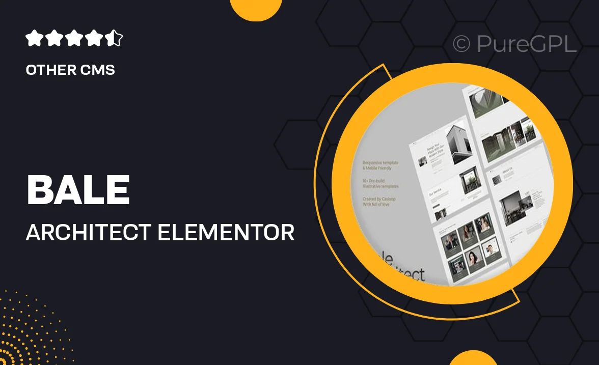 Bale – Architect Elementor Template Kit