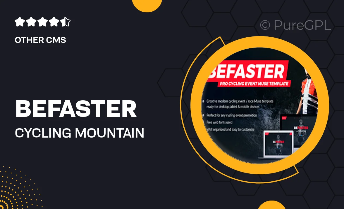 BeFaster – Cycling Mountain Bike Event Muse Website