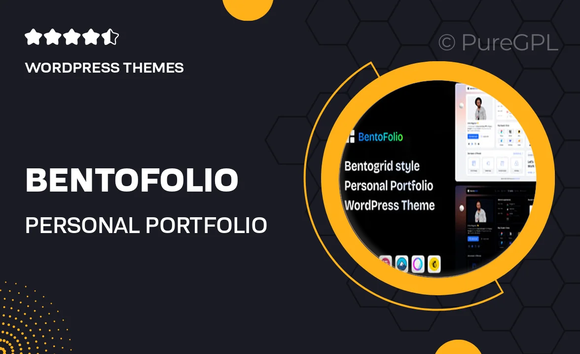 Bentofolio – Personal Portfolio WordPress Theme