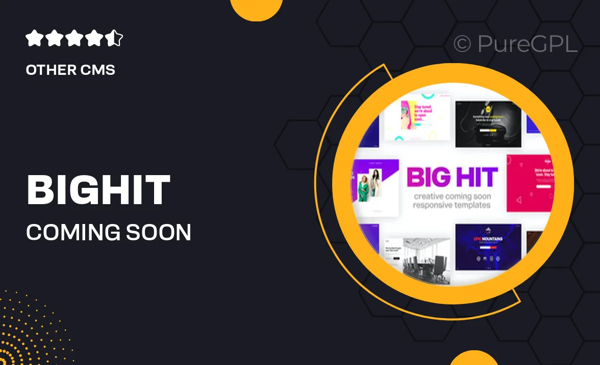 BigHit – Coming Soon Responsive Muse Templates Pack