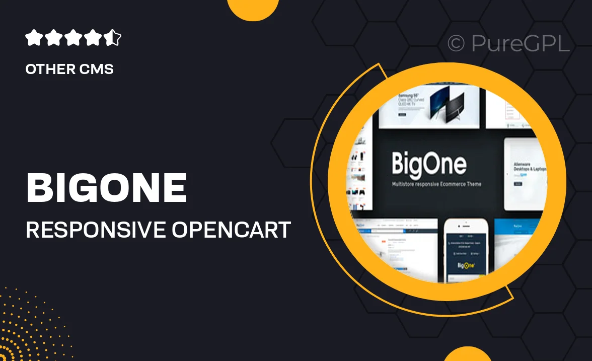 Bigone – Responsive OpenCart Theme