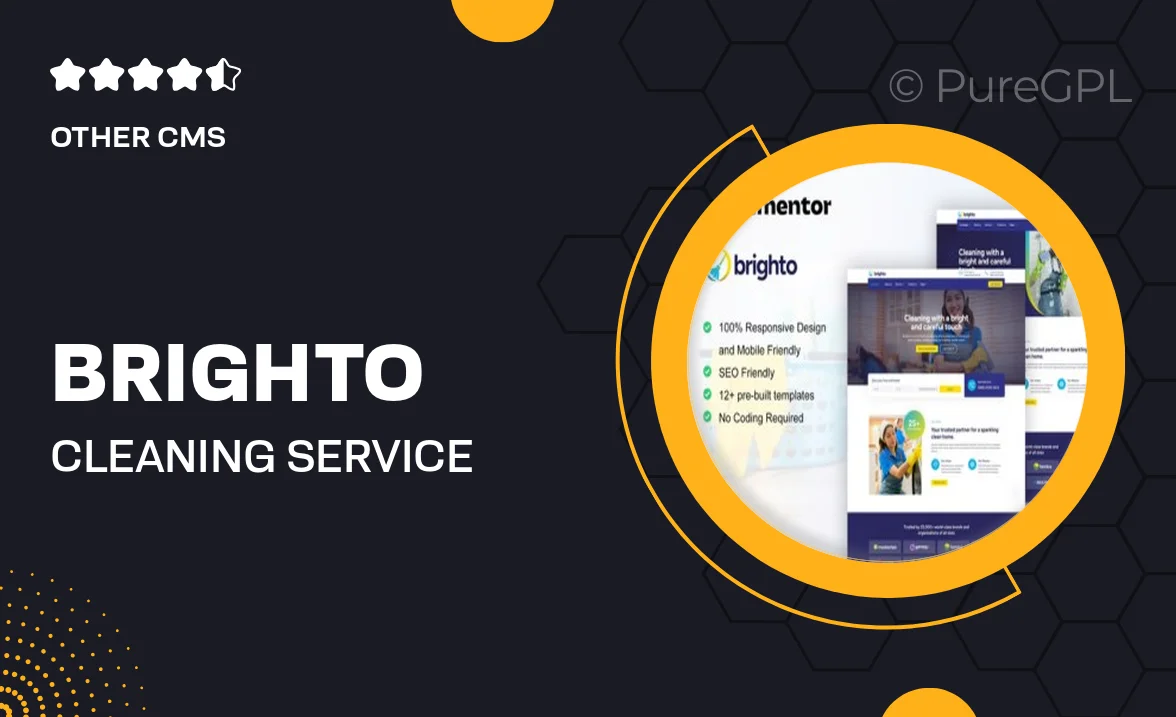 Brighto – Cleaning Service Company Elementor Pro Template Kit