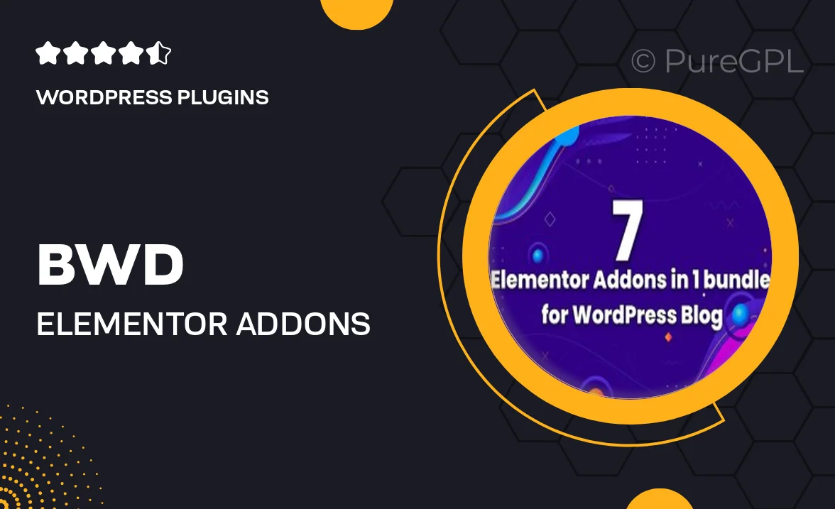 BWD Elementor Addons Bundle For Blogger