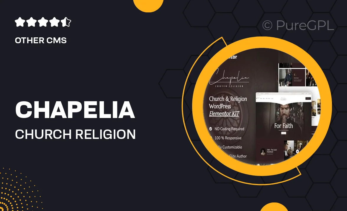 Chapelia – Church & Religion Elementor Pro Template Kit