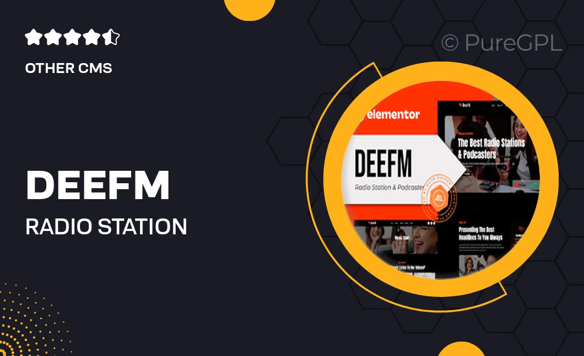 DeeFM – Radio Station & Podcaster Elementor Pro Template Kit