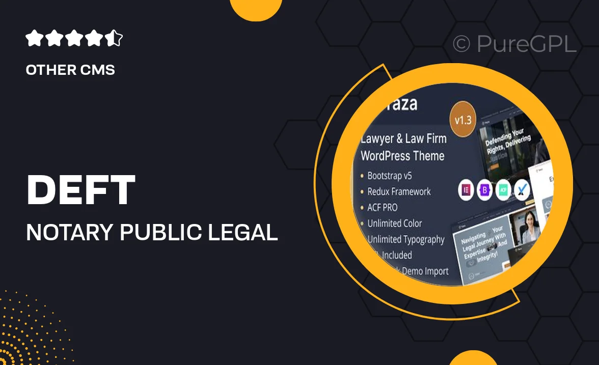 Deft – Notary Public & Legal Services Elementor Template Kit