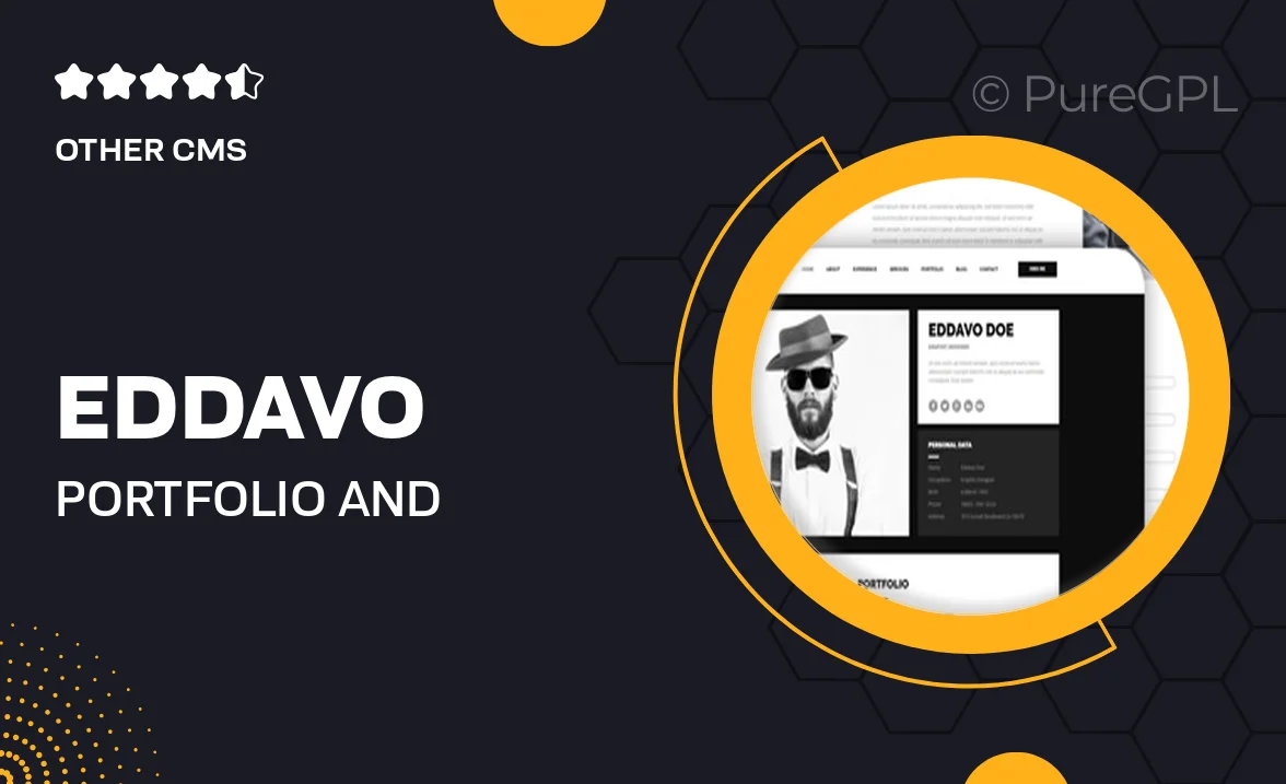 Eddavo – Portfolio and Resume Muse Template