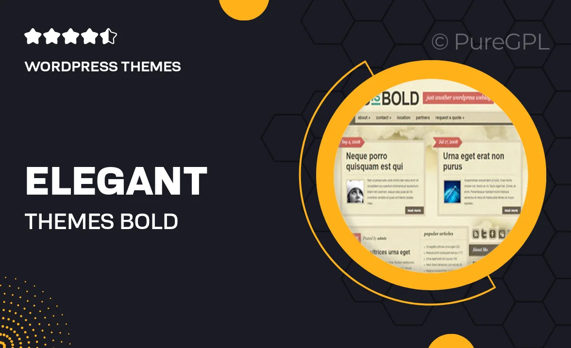 Elegant themes | Bold