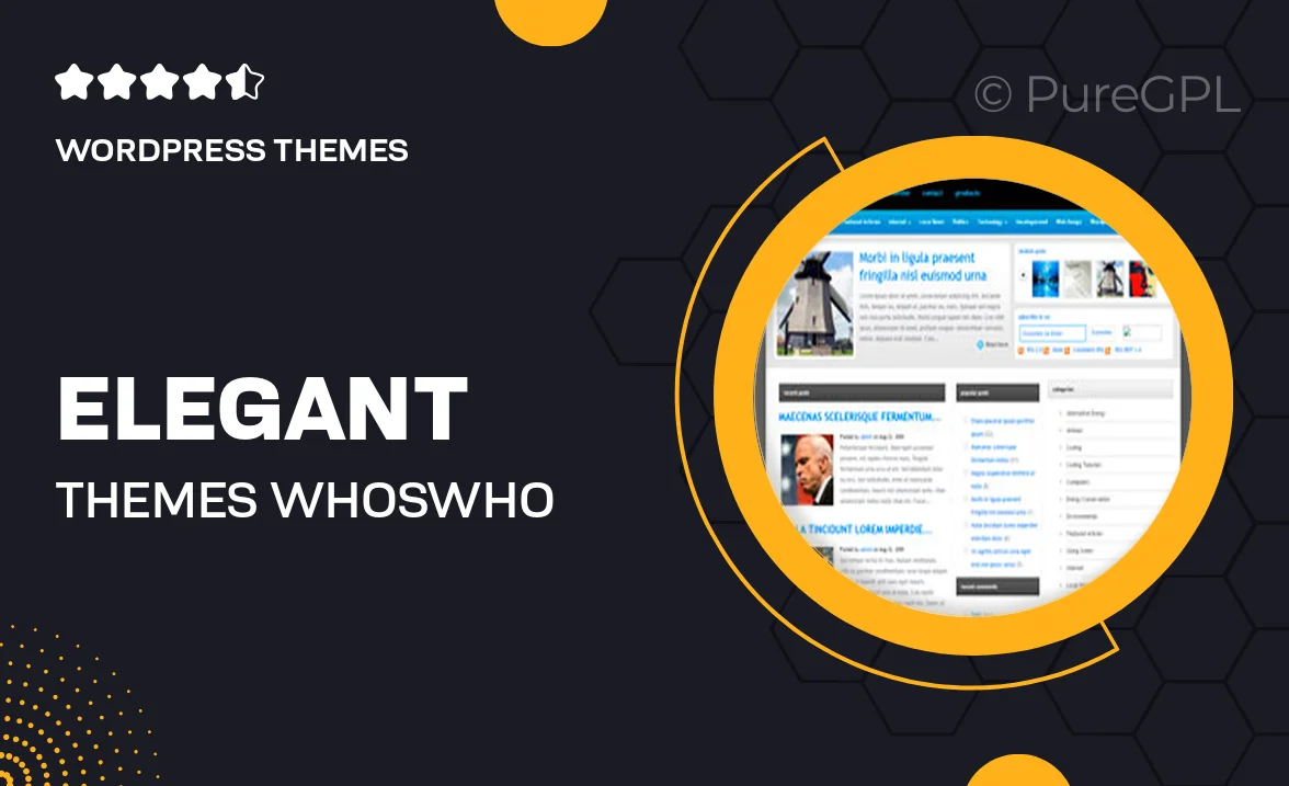 Elegant themes | WhosWho