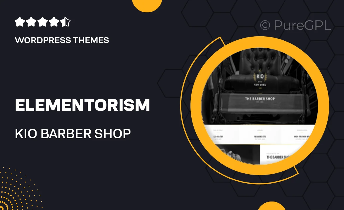 Elementorism | Kio – Barber Shop Template