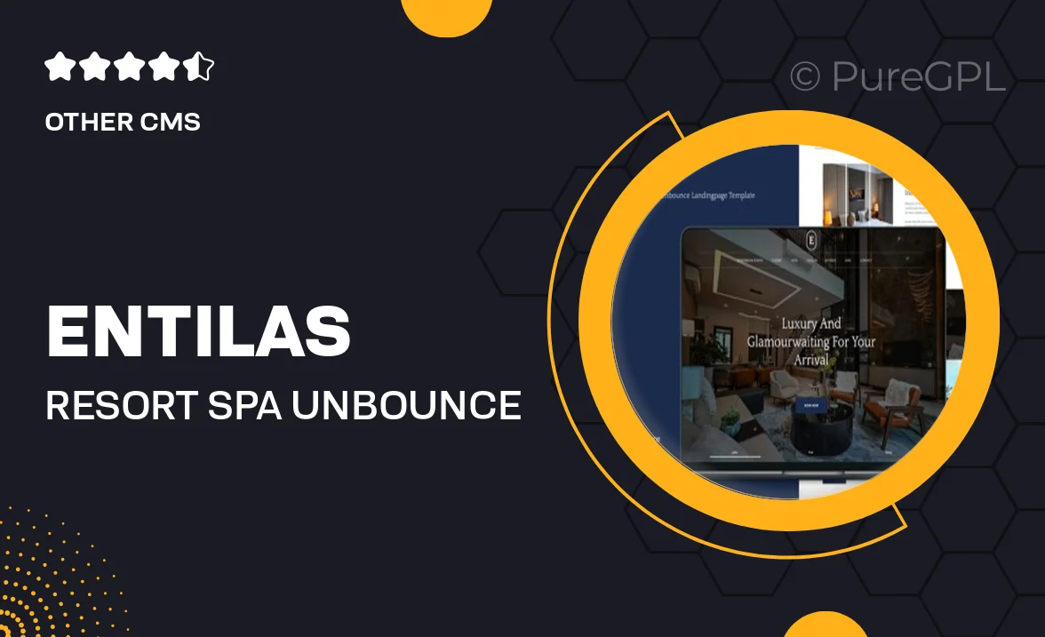 Entilas — Resort & Spa Unbounce Landingpage Template