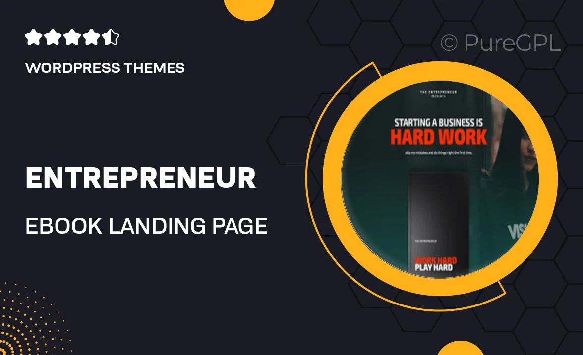 Entrepreneur – E-book Landing Page