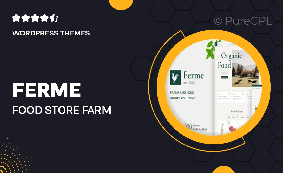 Ferme – Food Store & Farm WooCommerce WordPress Theme