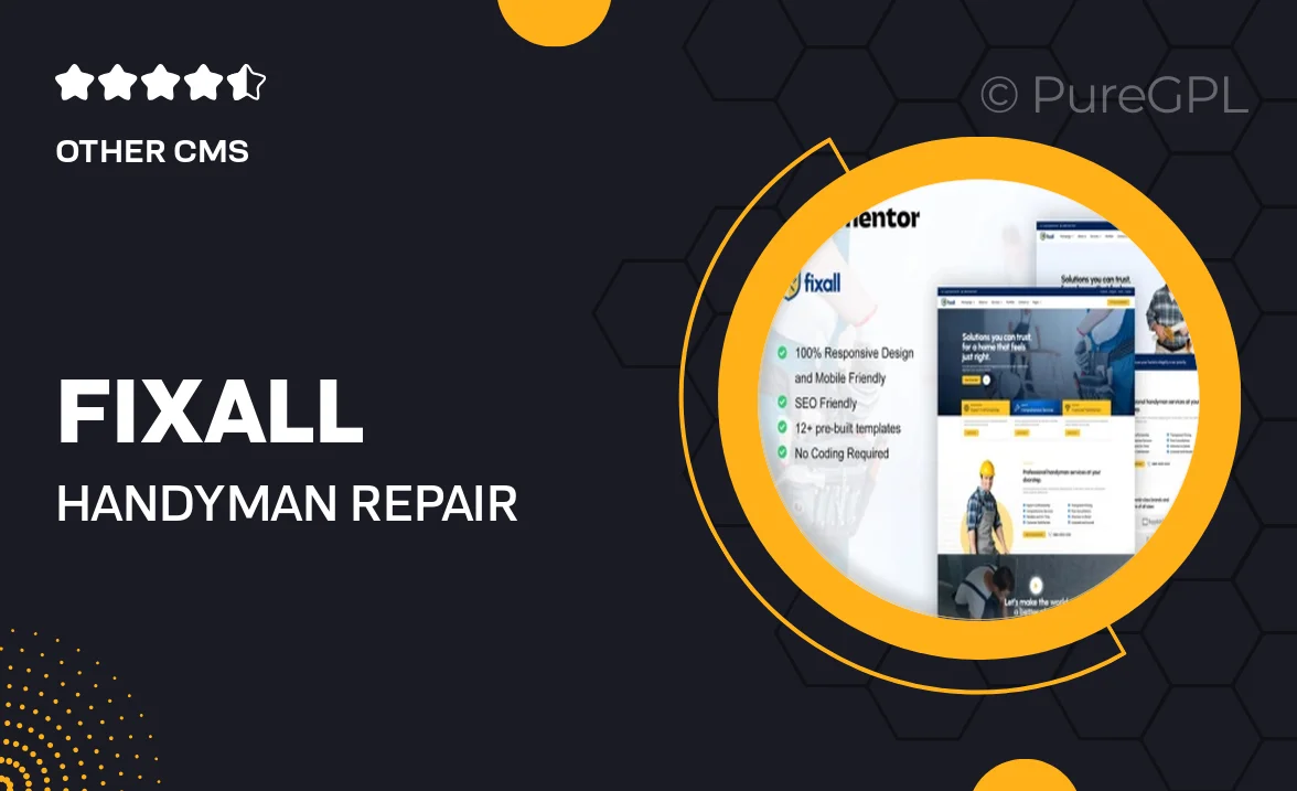 FixAll – Handyman & Repair Service Elementor Pro Template Kit