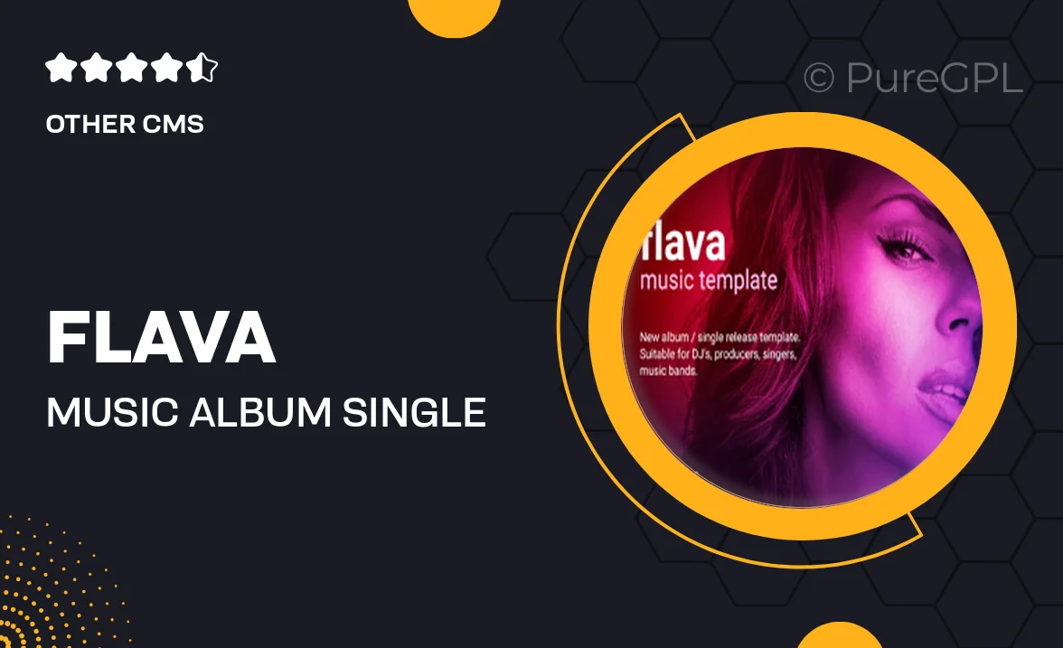 Flava – Music album / single promo site Muse template