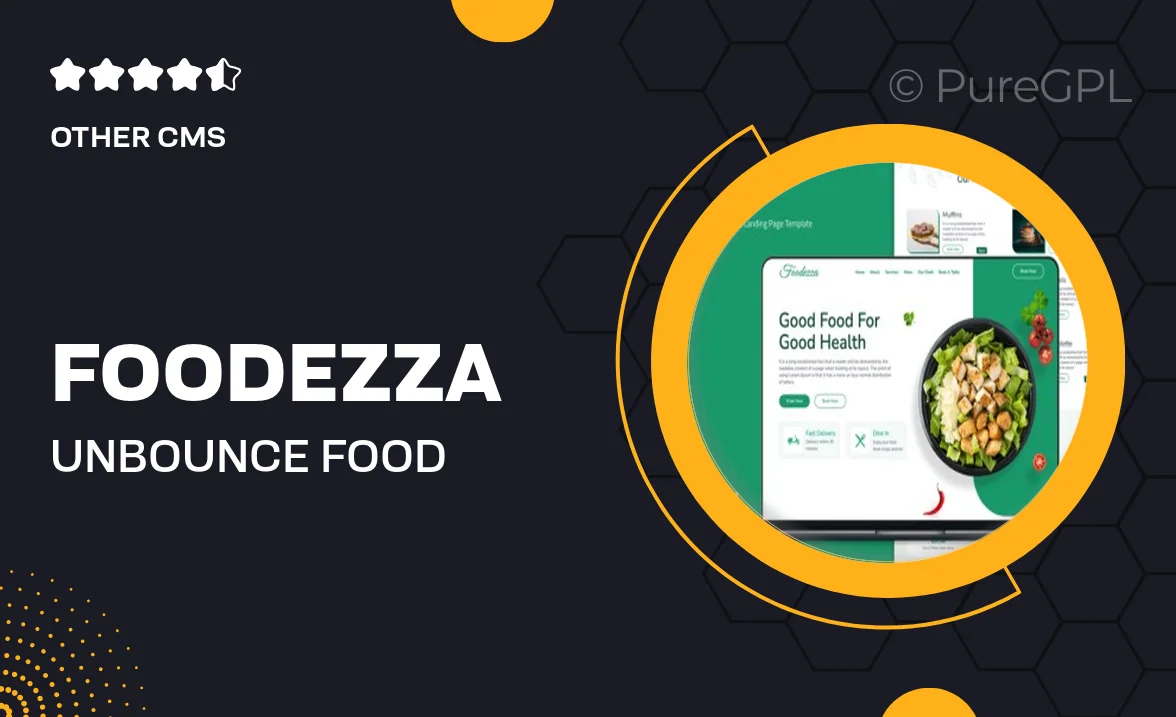 Foodezza — Unbounce Food Landing Page Template