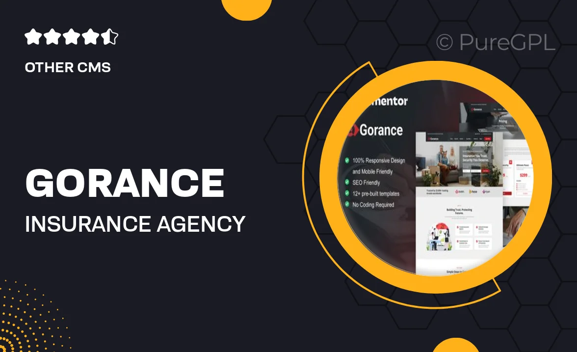 Gorance – Insurance Agency Elementor Pro Template Kit