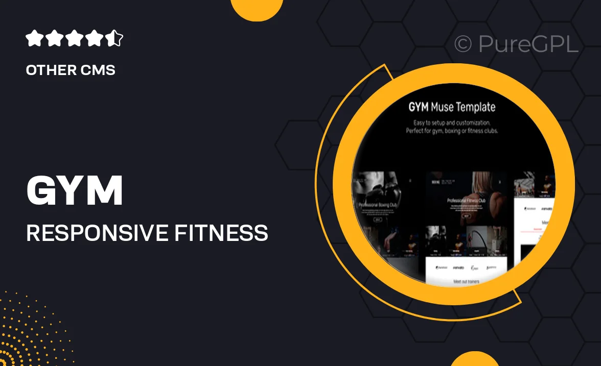 GYM – Responsive Fitness and Gym Muse CC Template