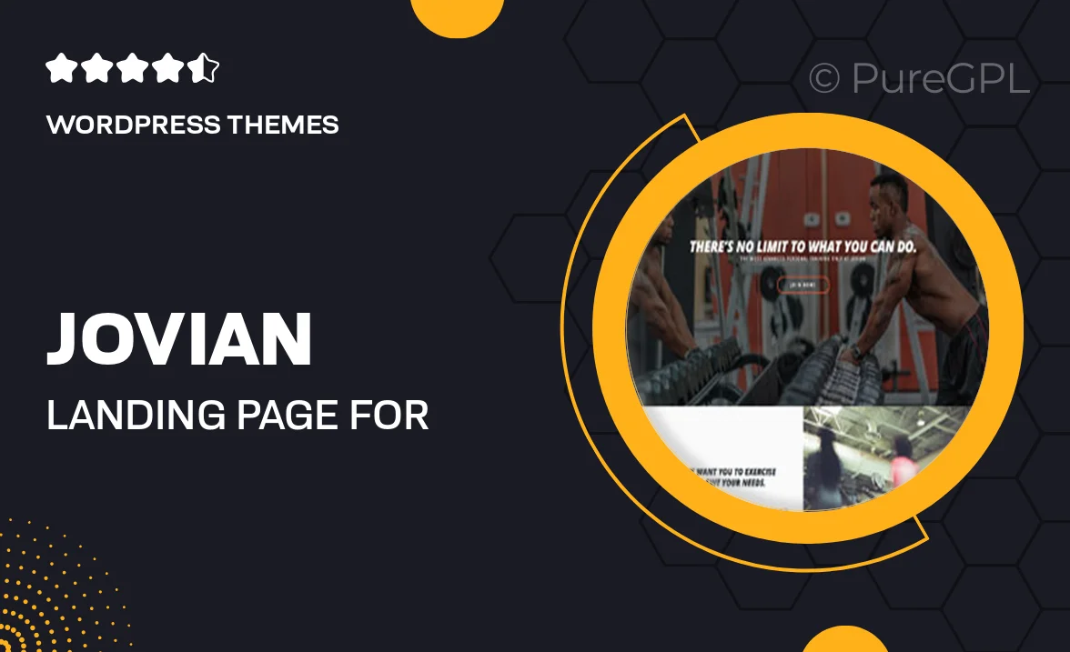 Jovian – Landing Page For Gyms