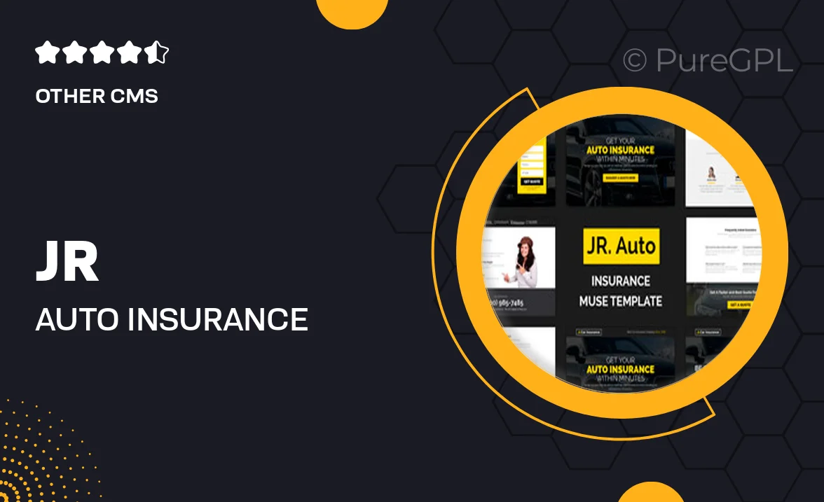 Jr. Auto Insurance Landing Page – Responsive Muse Template