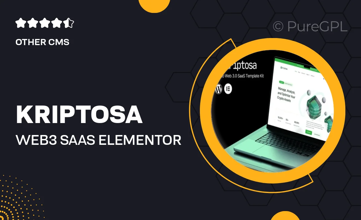 Kriptosa – Web3 SaaS Elementor Template Kit