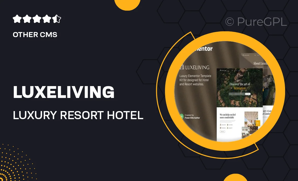 Luxeliving – Luxury Resort & Hotel Elementor Template Kit