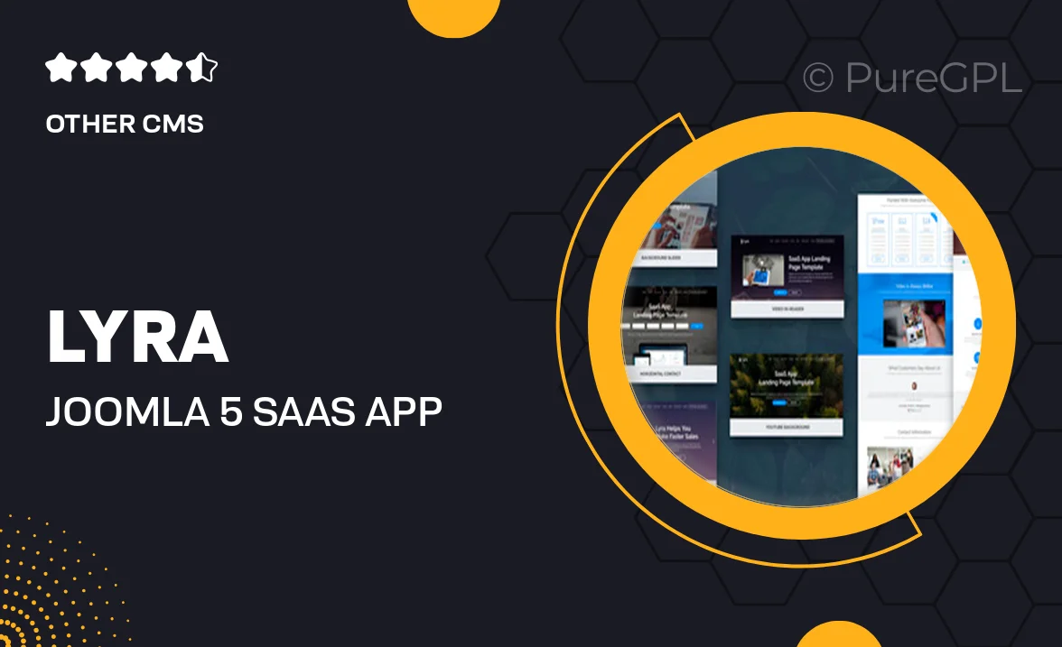 Lyra – Joomla 5 SaaS App Landing Page Template