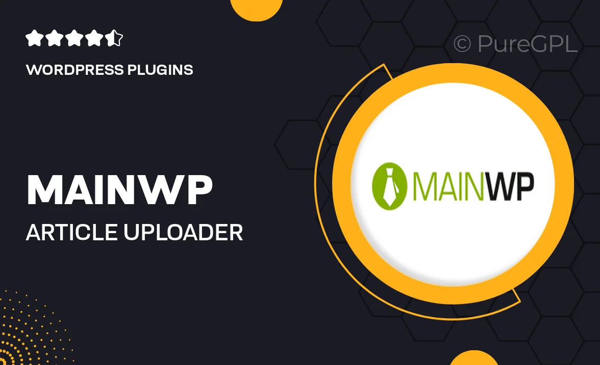 Mainwp | Article Uploader Extension