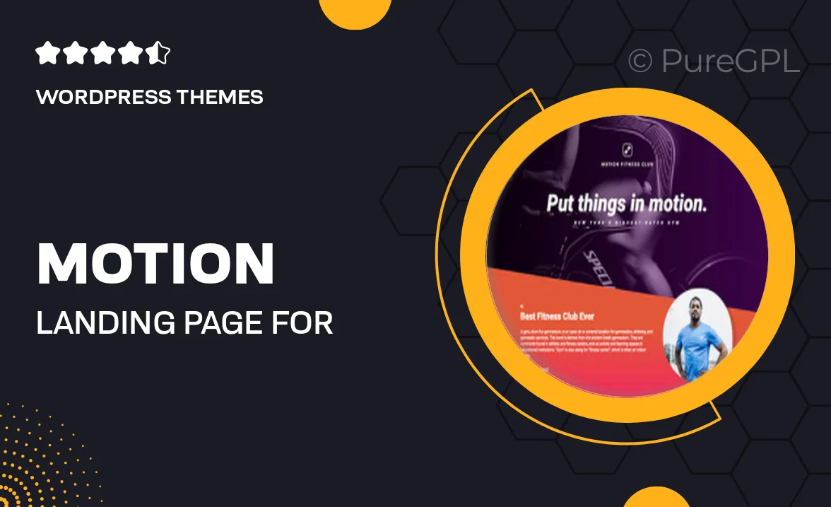 Motion – Landing Page For Gyms