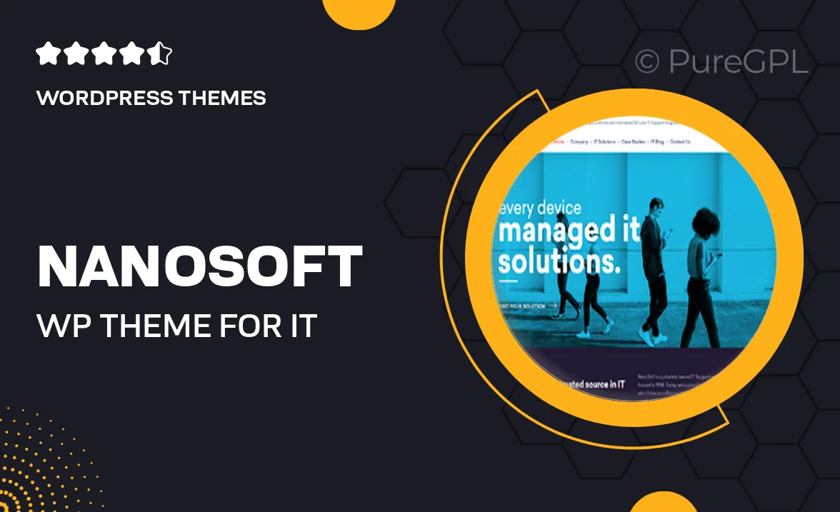 Nanosoft – WP Theme for IT Solutions and Services Company