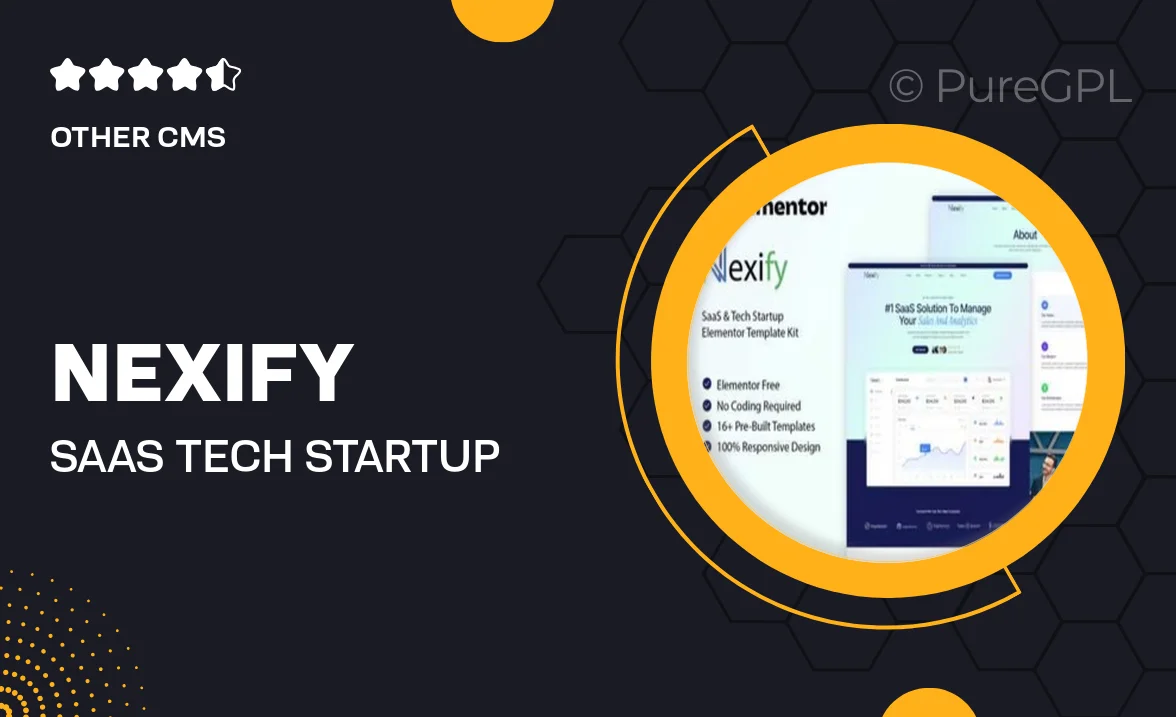 Nexify – SaaS & Tech Startup Elementor Template Kit