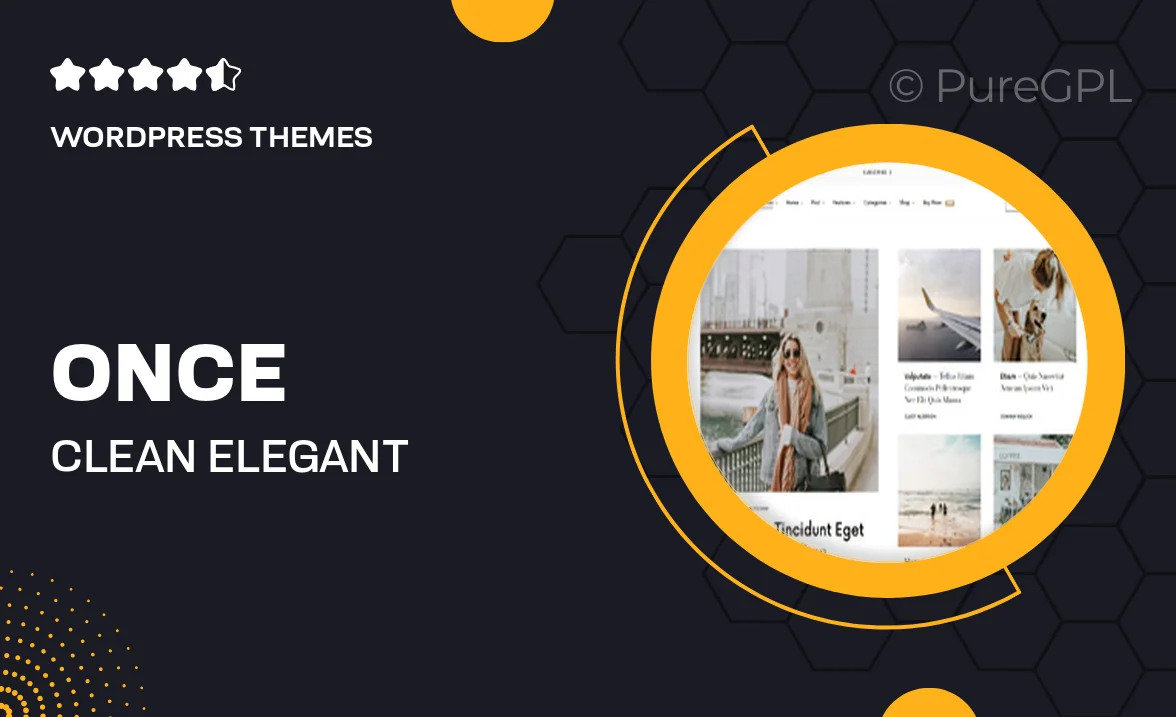 Once – Clean & Elegant WordPress Blog Theme